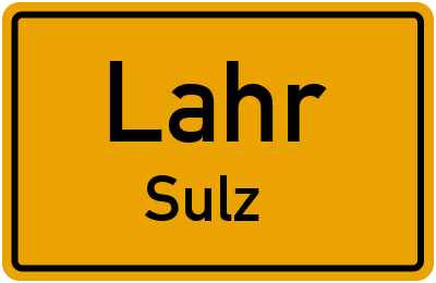 Straßenverzeichnis Lahr Sulz