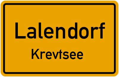 Ortsschild Lalendorf Krevtsee