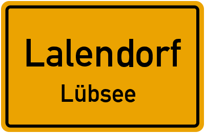 Straßenverzeichnis Lalendorf Lübsee