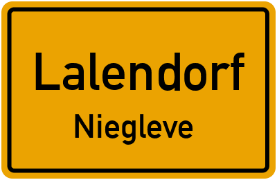 Ortsschild Lalendorf Niegleve