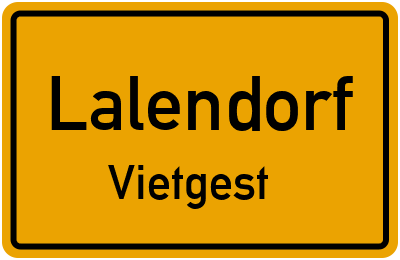 Ortsschild Lalendorf Vietgest