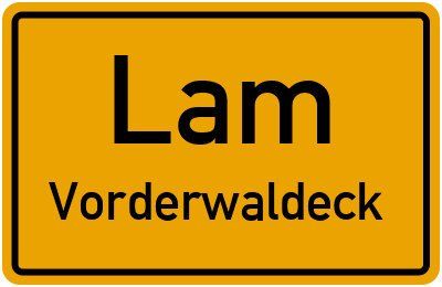 Ortsschild Lam Vorderwaldeck