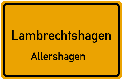 Straßenverzeichnis Lambrechtshagen Allershagen