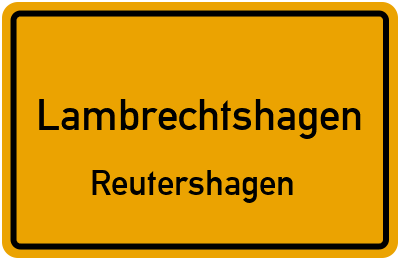 Straßenverzeichnis Lambrechtshagen Reutershagen