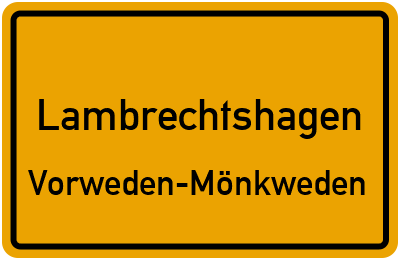 Straßenverzeichnis Lambrechtshagen Vorweden-Mönkweden