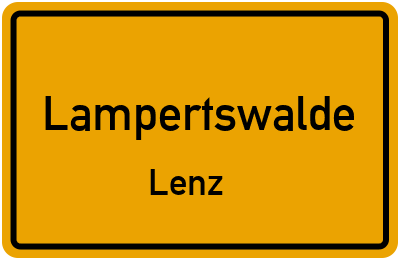 Straßenverzeichnis Lampertswalde Lenz