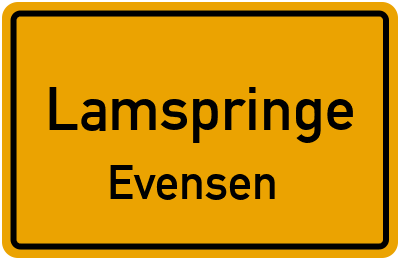 Straßenverzeichnis Lamspringe Evensen