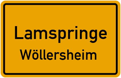 Ortsschild Lamspringe Wöllersheim