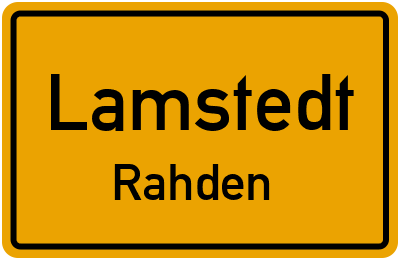 Ortsschild Lamstedt Rahden
