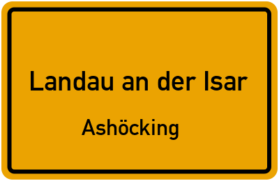 Straßenverzeichnis Landau an der Isar Ashöcking