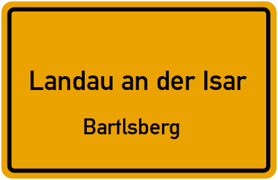 Straßenverzeichnis Landau an der Isar Bartlsberg