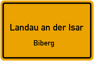 Straßenverzeichnis Landau an der Isar Biberg