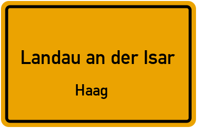 Straßenverzeichnis Landau an der Isar Haag