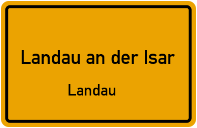 Straßenverzeichnis Landau an der Isar Landau