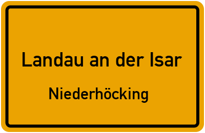 Straßenverzeichnis Landau an der Isar Niederhöcking