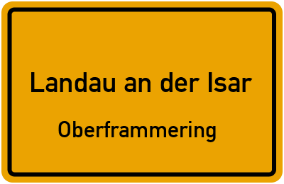Straßenverzeichnis Landau an der Isar Oberframmering