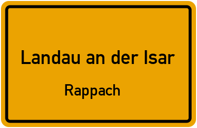 Straßenverzeichnis Landau an der Isar Rappach