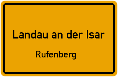 Straßenverzeichnis Landau an der Isar Rufenberg