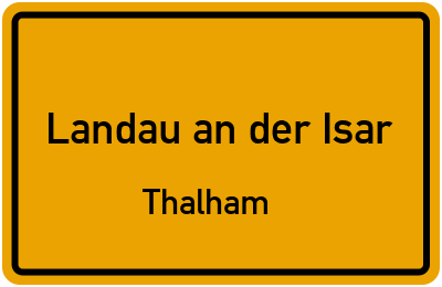 Straßenverzeichnis Landau an der Isar Thalham
