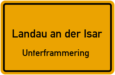 Straßenverzeichnis Landau an der Isar Unterframmering