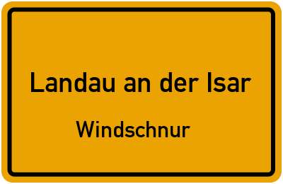 Straßenverzeichnis Landau an der Isar Windschnur