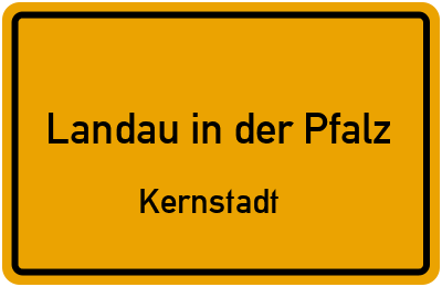 Straßenverzeichnis Landau in der Pfalz Kernstadt