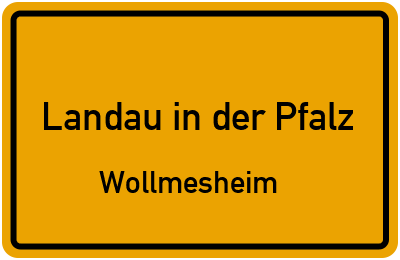 Straßenverzeichnis Landau in der Pfalz Wollmesheim