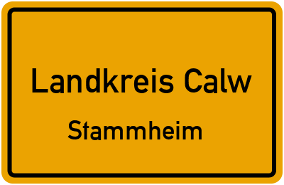 Straßenverzeichnis Landkreis Calw Stammheim