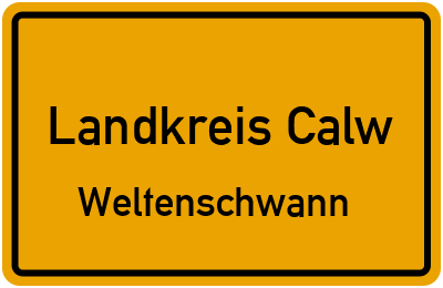 Straßenverzeichnis Landkreis Calw Weltenschwann