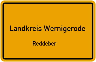 Straßenverzeichnis Landkreis Wernigerode Reddeber