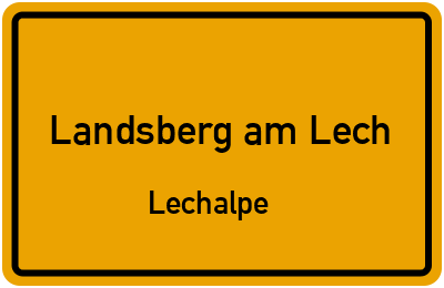 Straßenverzeichnis Landsberg am Lech Lechalpe