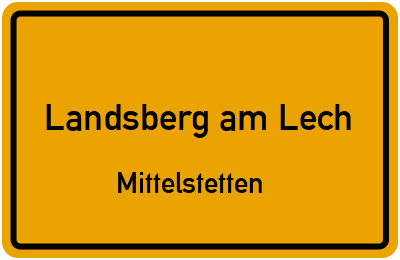 Straßenverzeichnis Landsberg am Lech Mittelstetten