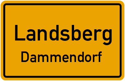 Ortsschild Landsberg Dammendorf