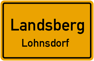 Straßenverzeichnis Landsberg Lohnsdorf
