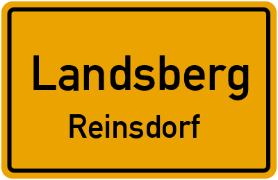 Ortsschild Landsberg Reinsdorf