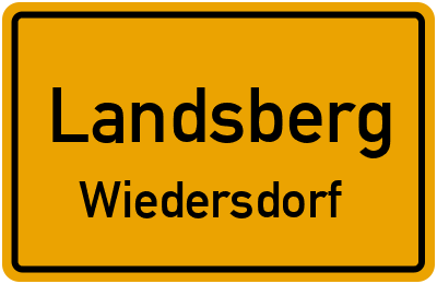 Straßenverzeichnis Landsberg Wiedersdorf
