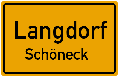 Ortsschild Langdorf Schöneck