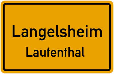 Ortsschild Langelsheim Lautenthal