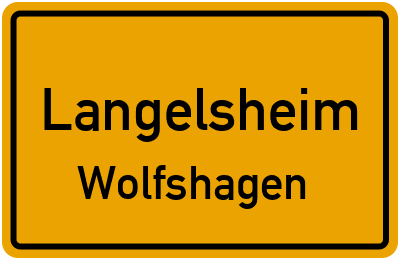 Ortsschild Langelsheim Wolfshagen