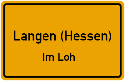 Straßenverzeichnis Langen (Hessen) Im Loh