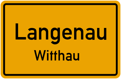 Ortsschild Langenau Witthau
