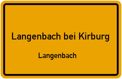 Straßenverzeichnis Langenbach bei Kirburg Langenbach