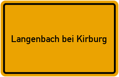 Branchenbuch Langenbach bei Kirburg, Rheinland-Pfalz