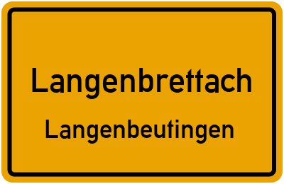Straßenverzeichnis Langenbrettach Langenbeutingen