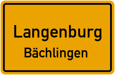 Ortsschild Langenburg Bächlingen