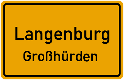Ortsschild Langenburg Großhürden