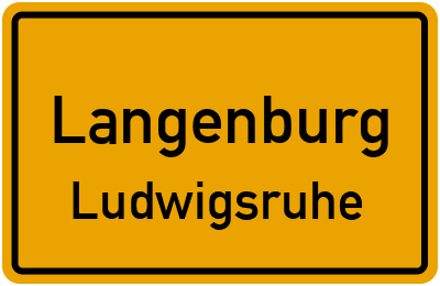Ortsschild Langenburg Ludwigsruhe