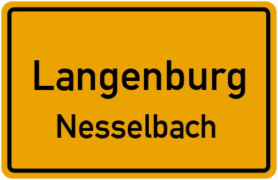 Ortsschild Langenburg Nesselbach