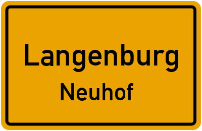 Ortsschild Langenburg Neuhof