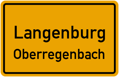 Ortsschild Langenburg Oberregenbach